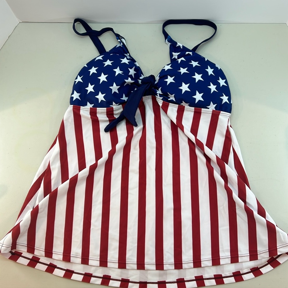 American Flag Tankini Top